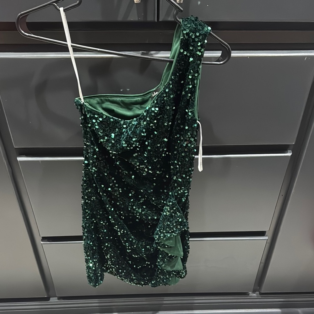 Lulu's Emerald Sequin Dress